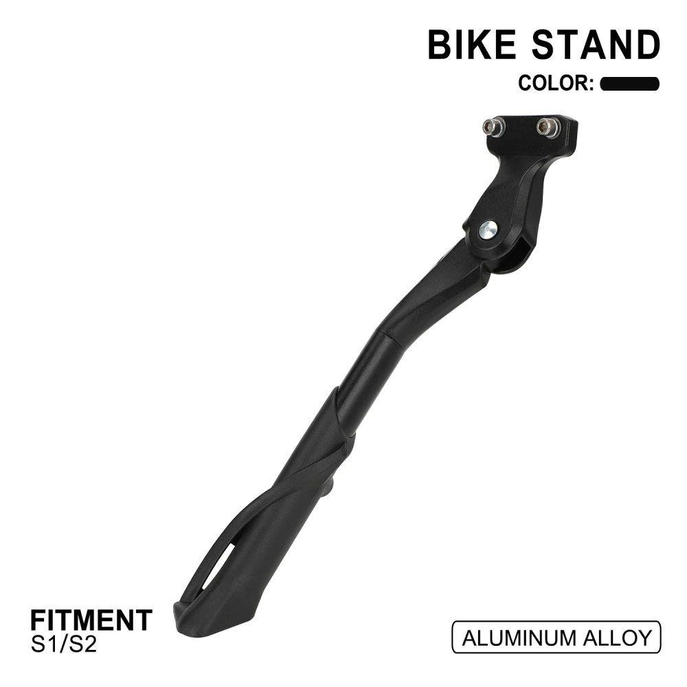 For 20-22 Inch Bicycles Adjustable Bicycle Stand with Central 2 Holes Non-Slip Side Stand Kickstand For Super73 S1/S2 Bicycle For Mountain Bike E-Bike Enter-to-Center Distance 40mm