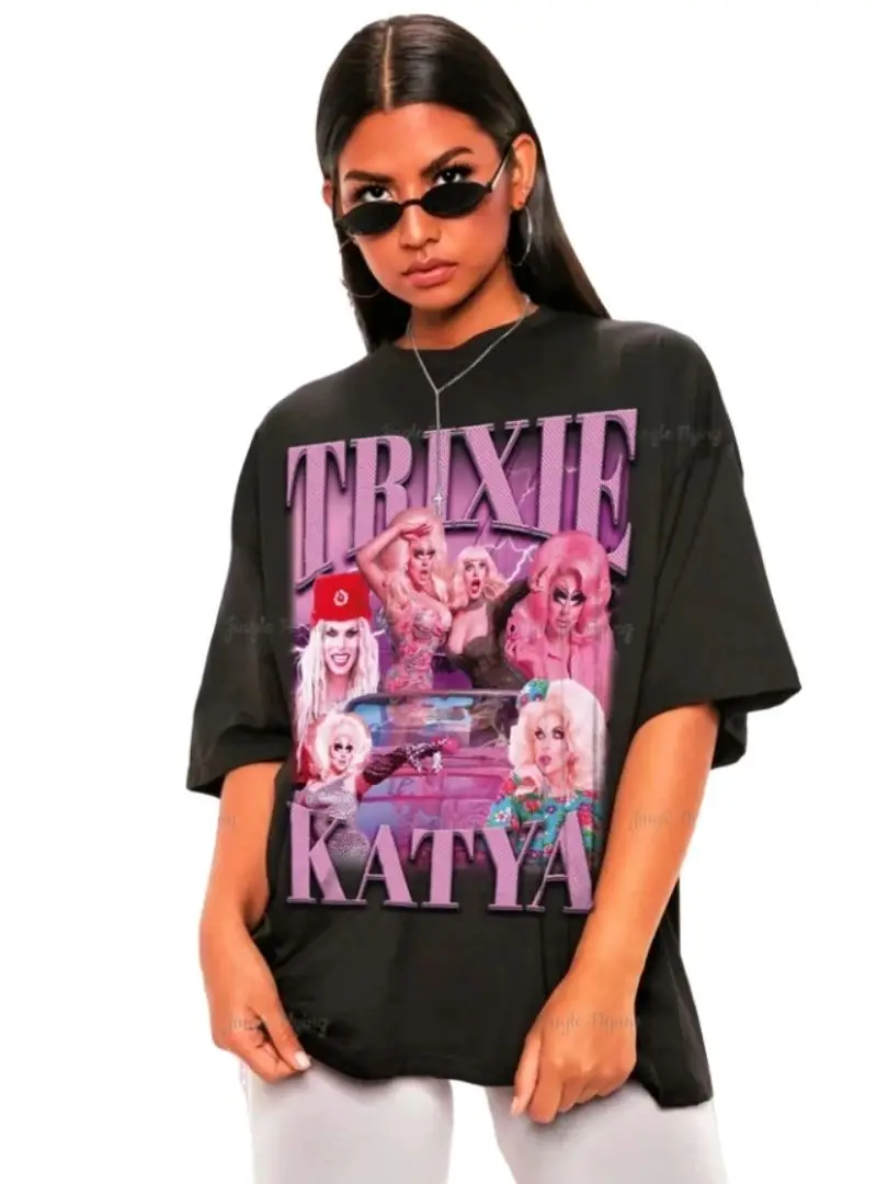 Retro Top Teetrixie Katya Sweatshirt Trixie Mattel Sweatshirt Katya Zamolodchikova Tee