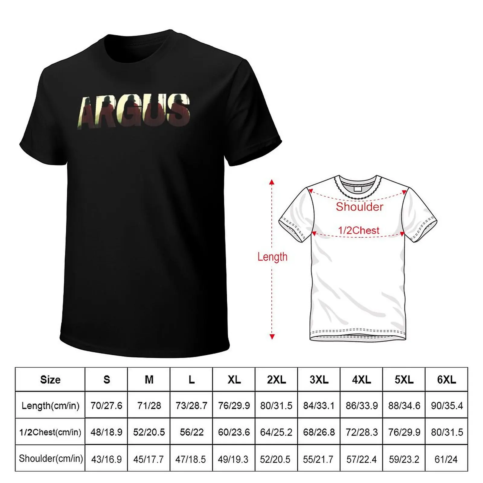 Argus T-Shirt oversized graphic tee summer top quick drying Short sleeve tee mens cotton t shirts