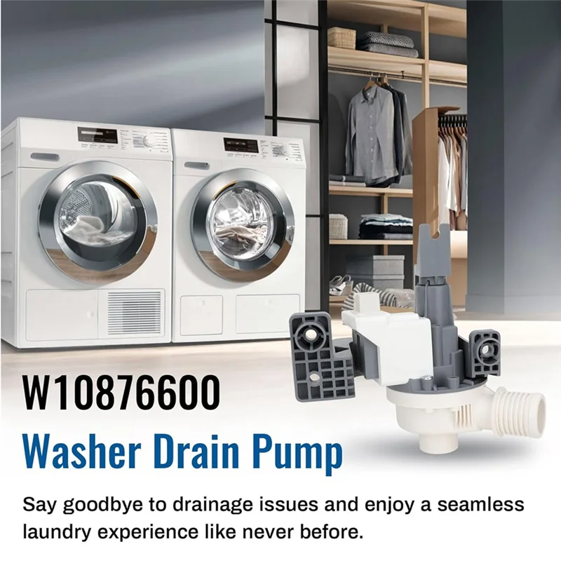 A95G 업그레이드 된 W10876600 세탁기 배수 펌프, W10727777 세탁기 배수 펌프는 W10876600VP AP6004933 PS11738156을 대체합니다.