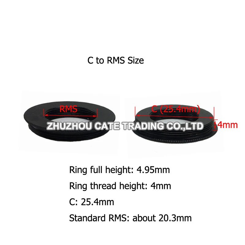 C-RMS Microscope Objective Lens Ring RMS-C RMS Thread to C Mount Adapter Ring for Microscope Lens Camera M20 M25