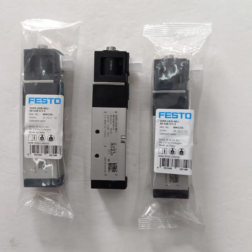 1pcs 100% Original FESTO VUVS-LK20-M52-AD-G18-1C1-S 8043214 Solenoid Valve