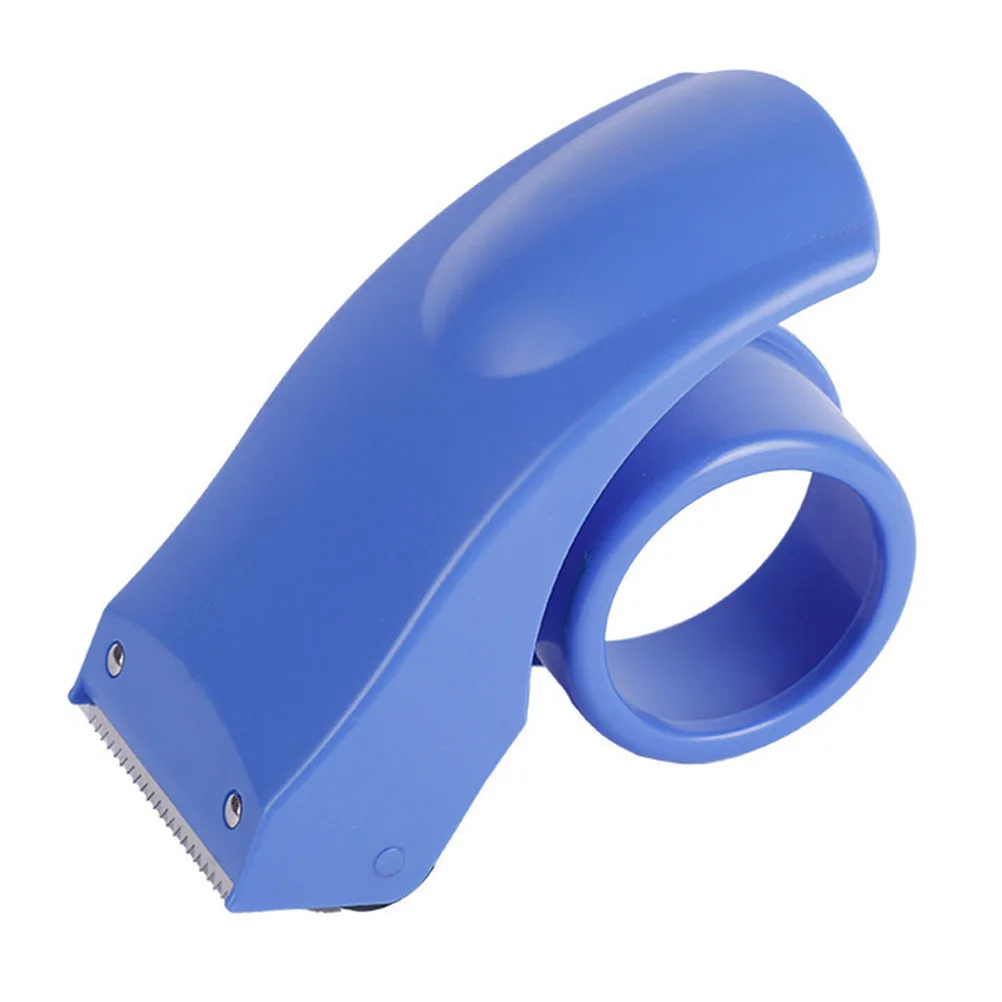 1pcs Handheld Carton Sealer Tape Cutter Blue Metal Blade Smooth Roll Ergonomic Design For Packing Shipping Storage Tape