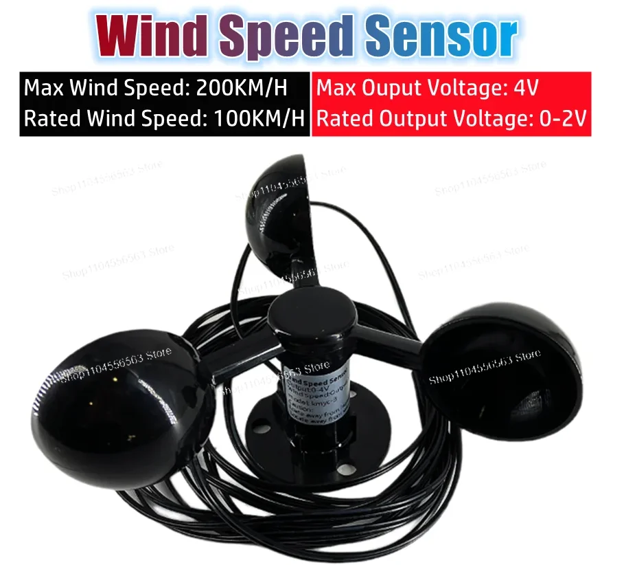 10pcs Solar-Powered Anemometer Wind Speed Meter for Outdoor Weather Monitoring (No Battery)