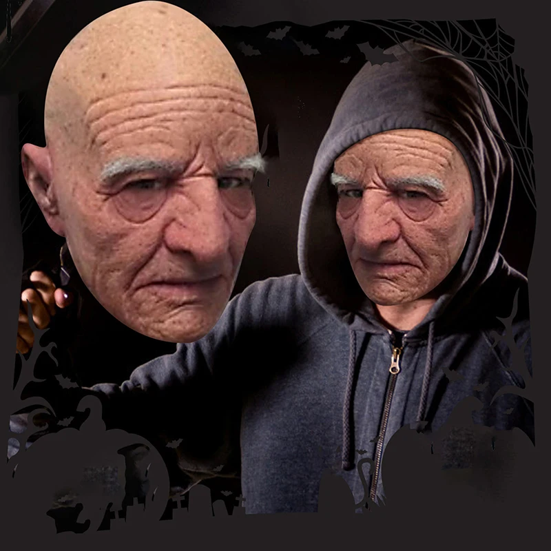 

Breaking Bad Halloween Scary Bald Old Man Mask Costume Party Fun Latex Cosplay Headgear Party Performance Props Creative Mask