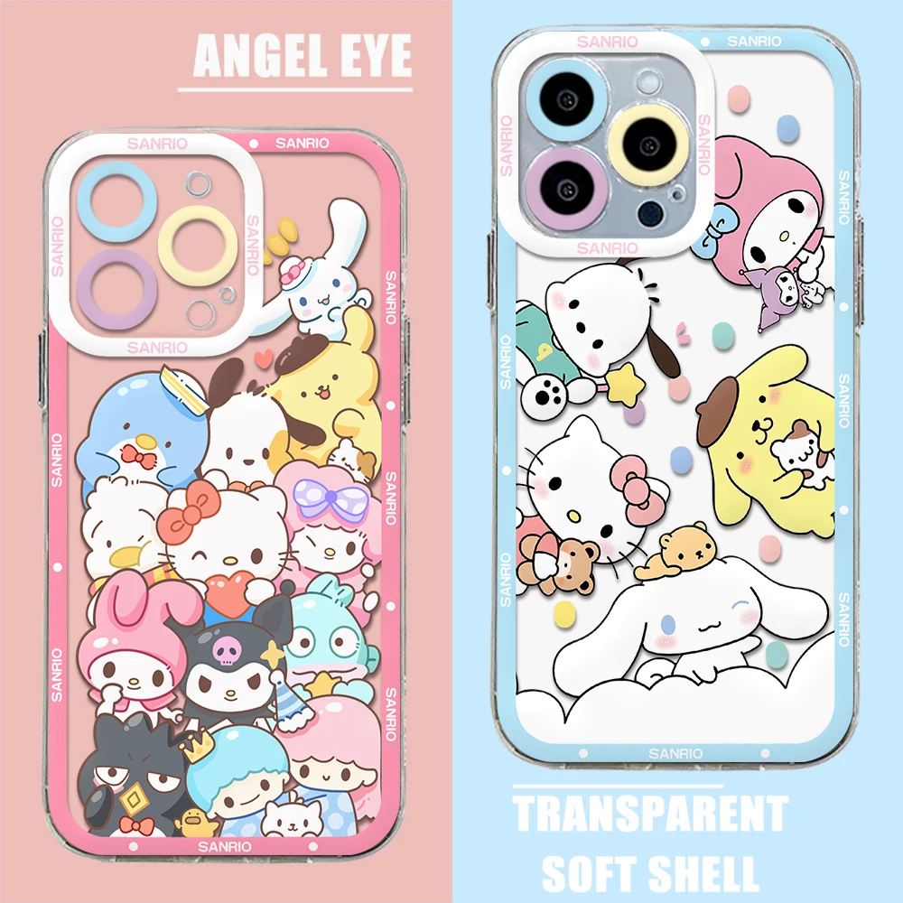 Sanrios Hellos Kittys Cinnamorolls Phone Case For Samsung S24 S23 S22 S21 S20 S10 FE Note20 Note10 Plus Ultra Lite 5GSoft Cover