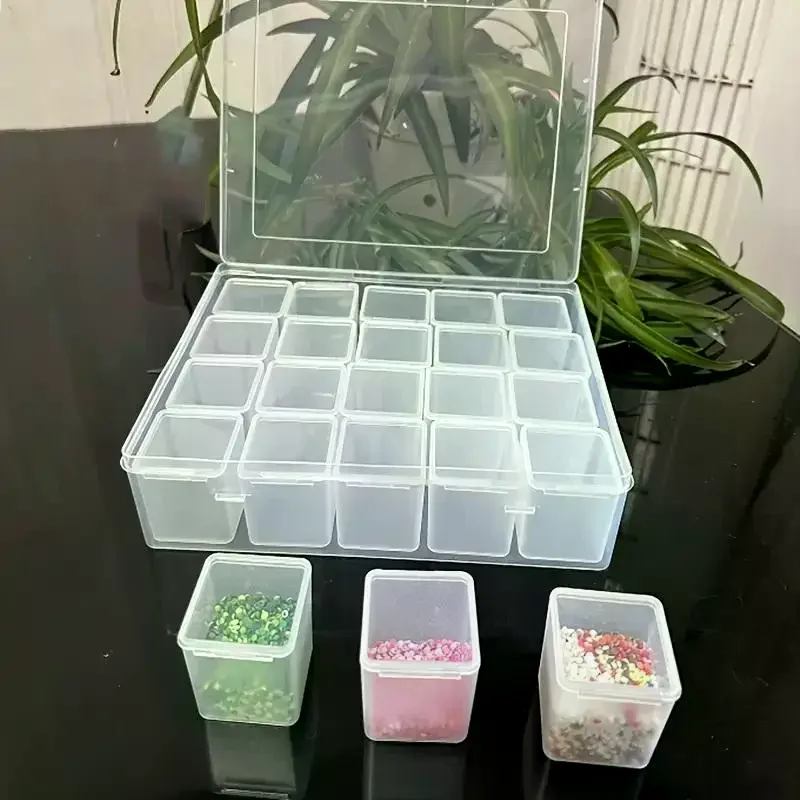 Adjustable Plastic Storage Box For Storing Beads, Jewelry, Handicrafts, Portable Storage Box For Christmas Gifts
