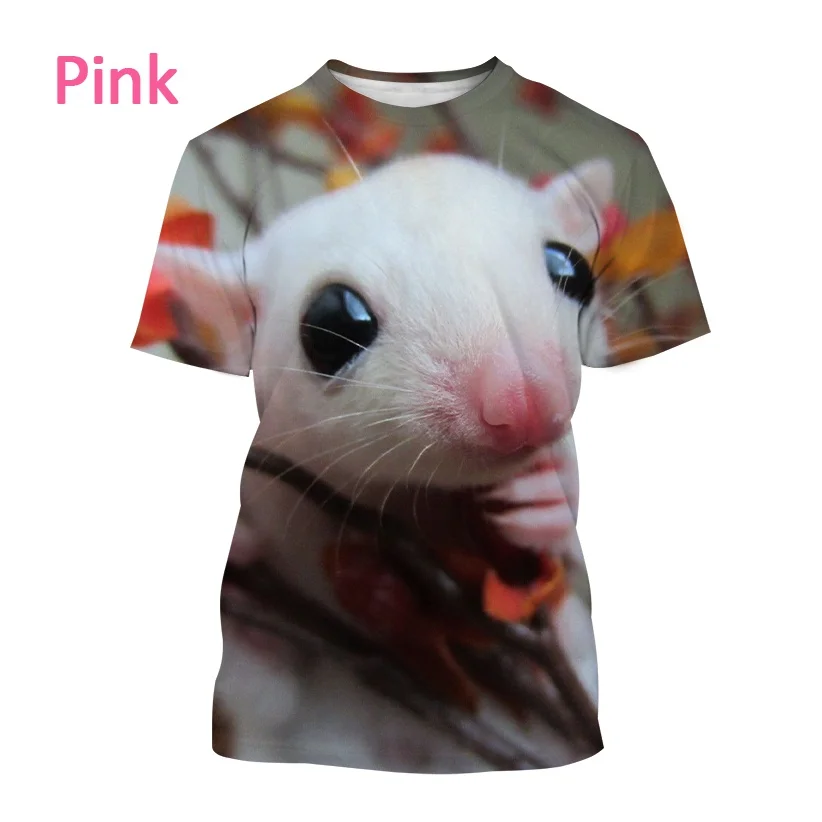 New Petaurus Breviceps T Shirt Ladies Cute Big Eyes Animal Short-sleeved T Shirt Sugar Glider Unisex Casual Streetwear Top