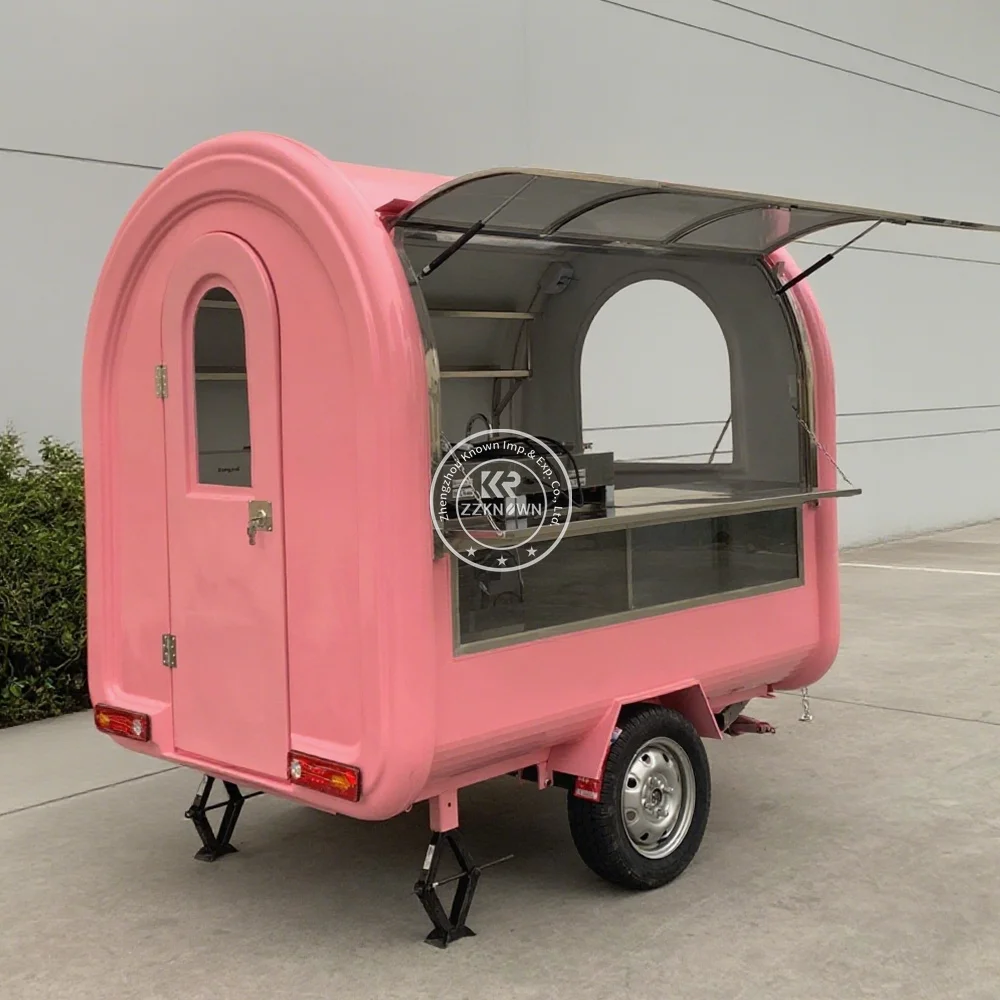 Mobiele Hotdog-ijskar Food Truck Mobiele BBQ Koffie Catering Trailer Voedselaanhangwagen met volledige auto-accessoires