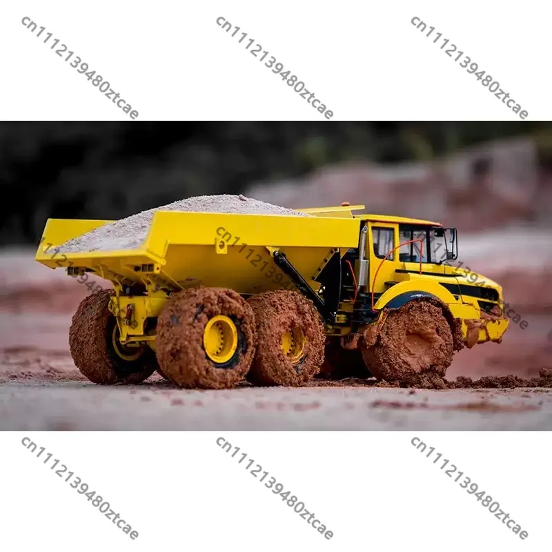 1:14 Simulation Articulated Hydraulic Dump Truck Model, Metal Chassis Frame, RC Hobby Upgrade Spare‑Part