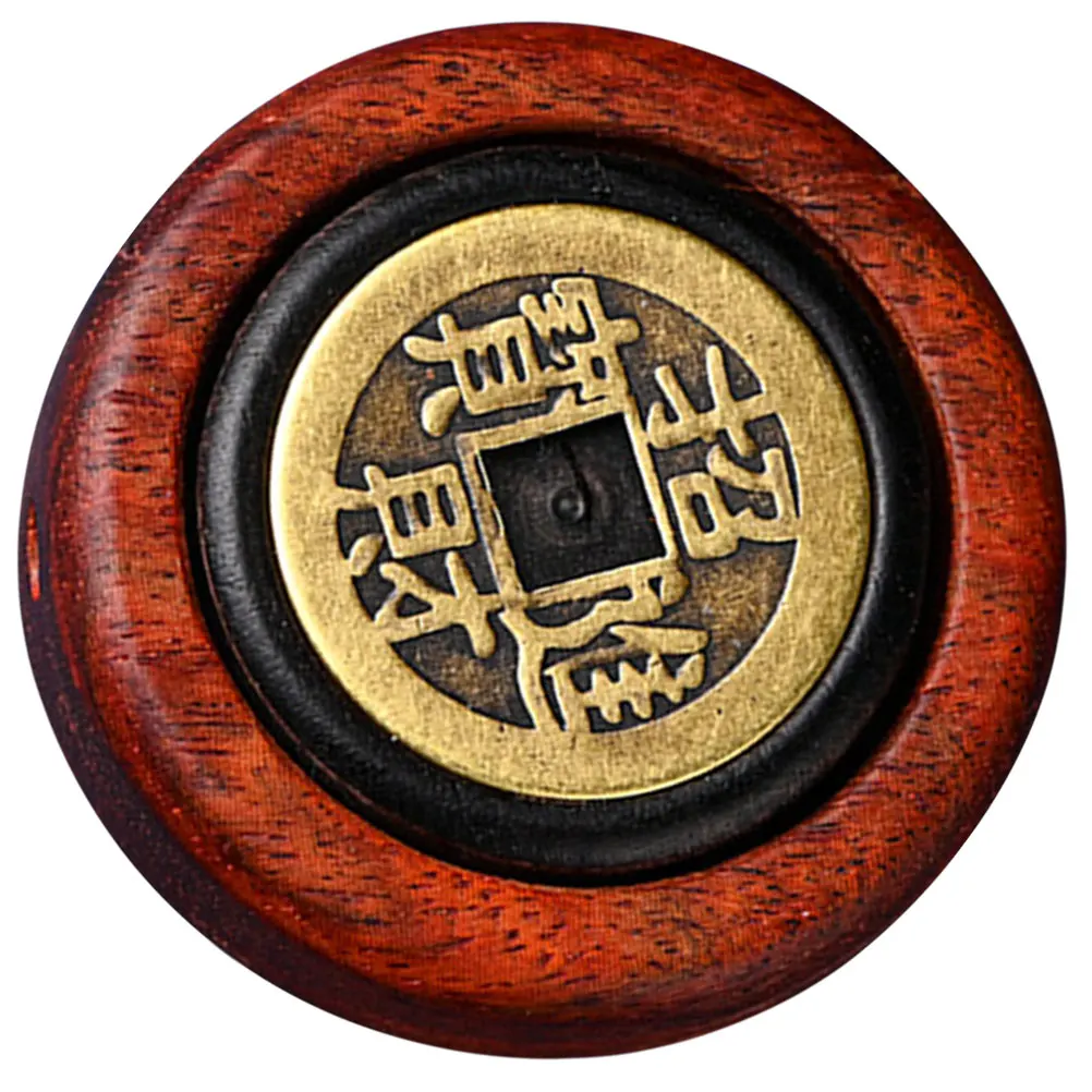 

Wooden Craft nament Copper Coin Wealth Holder Office Desktop Decor Bedroom Living Room Miniature Carving Detail Storage
