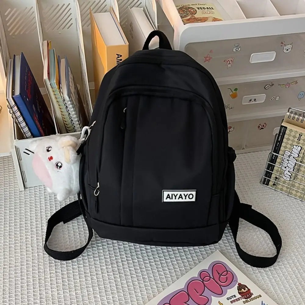 Large Handbag Waterproof Students School Bags Ins Multi Pockets High School Backpacks Nylon Cartoon Teenage Shoulder Bags Girl