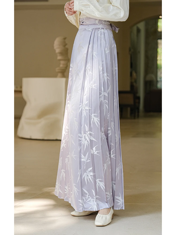 

Улучшенная юбка-ханьфу Ele Commuter-Quali в китайском стиле с шлейфом, весна-лето, повседневная модная юбка