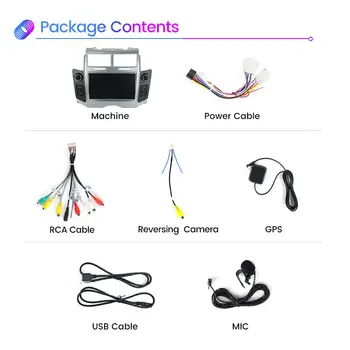 Inteligentní autorádio s obrazovkou pro Toyota Yaris 2005 2006 2007 2008 2009 2010-2012 Carplay Autorádio 2din Android BT WIFI 10 nejlepší prodej Rádio s Androidem pro Toyota Yaris - №9