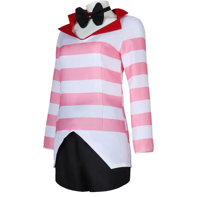 Hazbin Hotel Cosplay Angel Dust Costume Dress Sweatshirt with Glove Women Suits Halloween Outfits - view 3