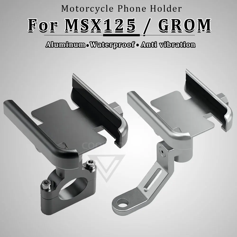 Motorcycle Phone Holder Aluminum Alloy MSX 125 Phone Stand for Honda MSX125 GROM Accessories GROM125 2016 2020 2021 2022 2023