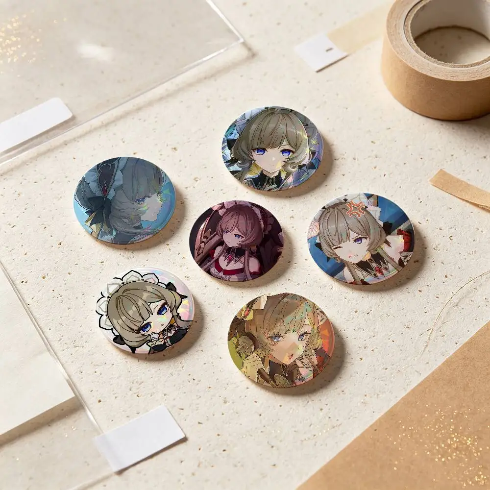Sandrone Genshin Impact Badges Button Round Creative Pin Brooch Badge Bag Decor Accessories Fans Collect Friends Gifts