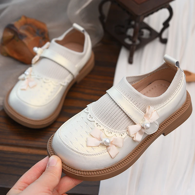 

Girls' Little Leather Shoes, Genuine Leather Princess Shoes, 2025 Spring and Autumn New Children's Shoes, Soft soled Little Girl