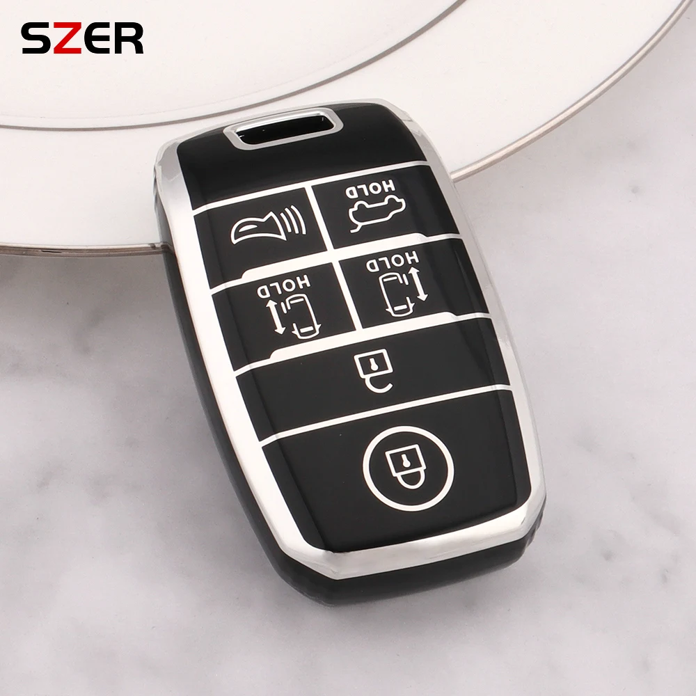 6 Button Remote Control TPU Car Key Cover Holder for KIA Sedona Grand Carnival Sorento Shell Fob Key Case Protection Skin