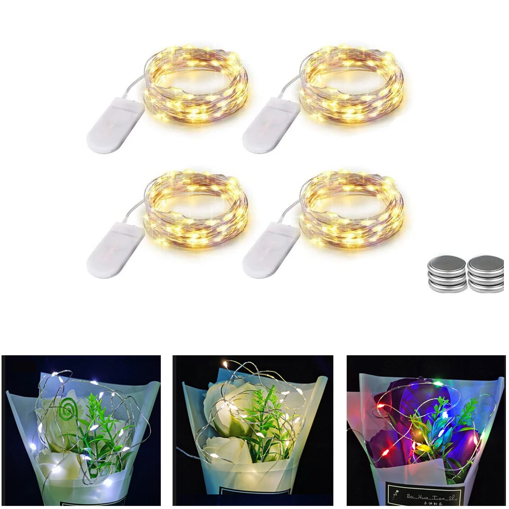 LED Fairy Lights, Battery Operated String Lights LED Ultra Thin Copper Wire Mini Fairy Lights for DIY Home, Vase, Party Decor