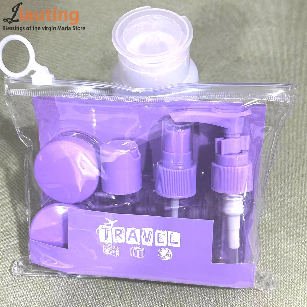 Set di 6 bottiglie da viaggio, contenitori ricaricabili a prova di perdite, per cosmetici, lozioni, crema, liquidi, articoli da toeletta