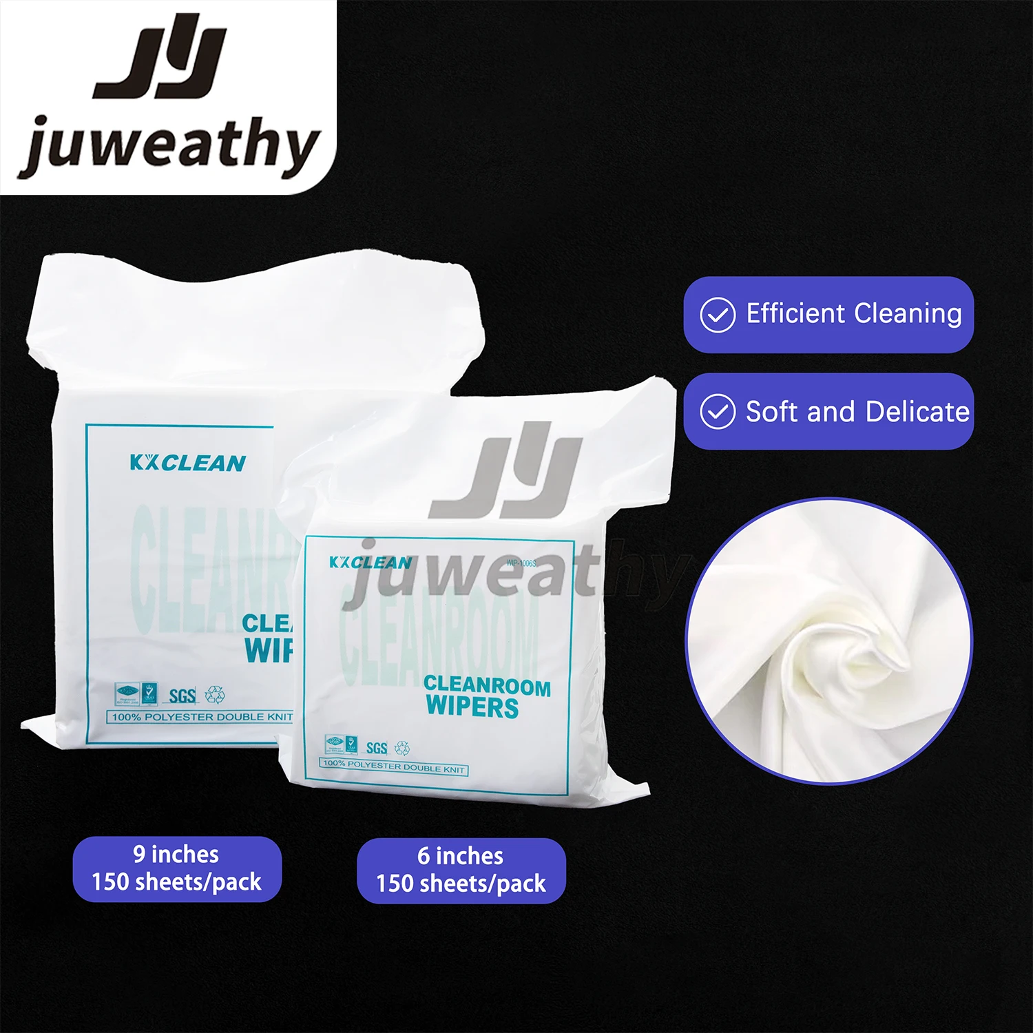 9*9/6*6 non-woven fabric, 150 pieces, dust-free cloth, nozzle cleaning cloth for inkjet printer/coding machine