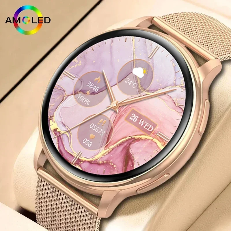 

2024 New Women's Smartwatch - Bluetooth Call. Custom Dial. for Android & IOS Waterproof. Full Touch. Bracelet Clock Ladies' Gift