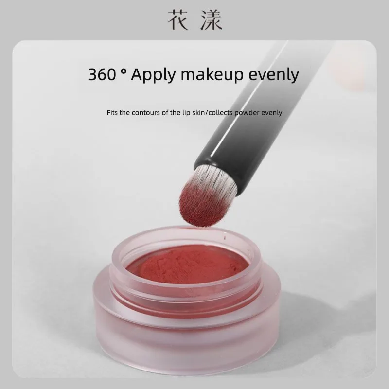 Pędzel do ust Huayang Lingyun LY10, pędzel do korektora, pędzel do szminki, pędzel z okrągłą główką do rozmazywania i efektu wąskich ust, pędzel do makijażu