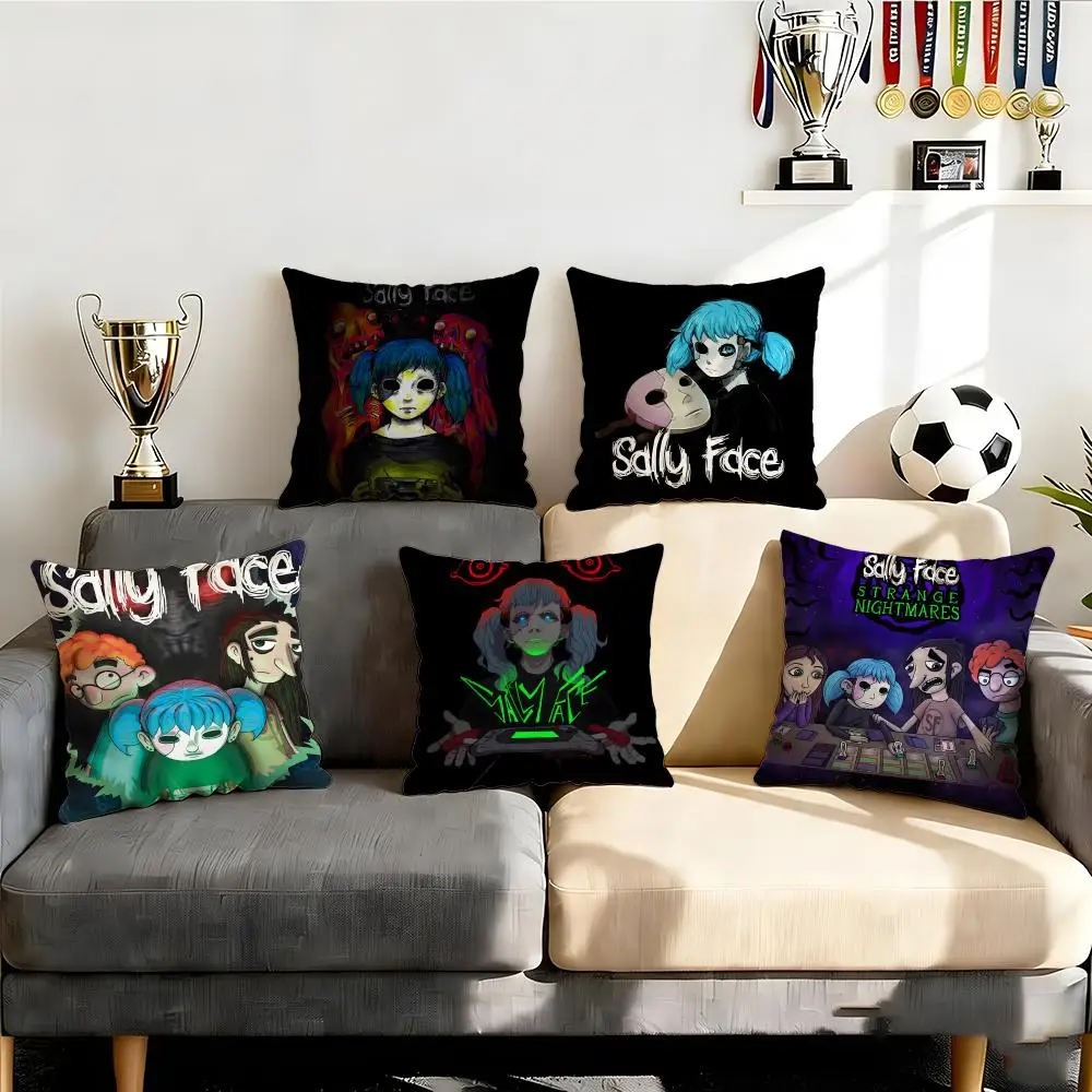 Funda de cojín Band Sally Face, juego de fundas de cojín, 4 Uds., 50x50, 45x45, 40x40, funda de almohada decorativa para sofá, decoración del hogar