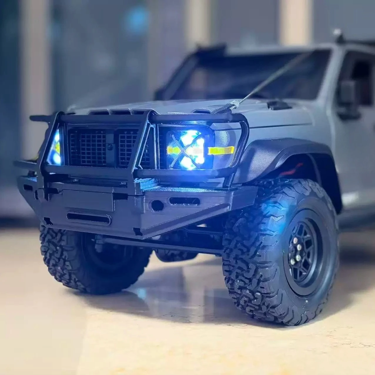 Custom Size 3D Printed Bull Bar Front Bumper Mod Spare Upgrade Parts for mn300 1/12 Scale RC Crawler Exterior Decor Accessories