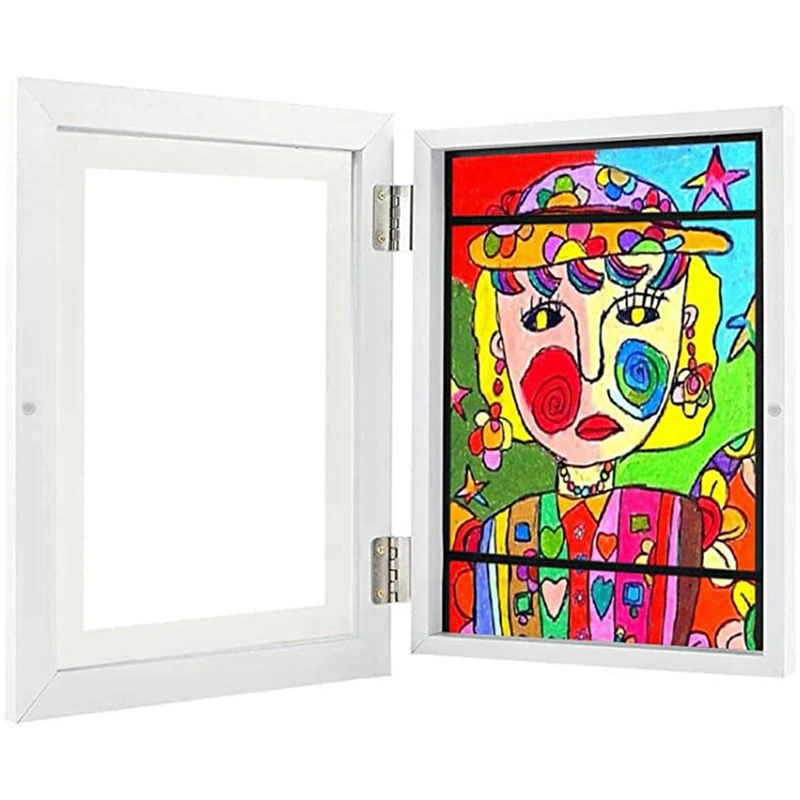 Front Opening Kids Art Frames, Changeable Artwork Display, Storage Frames for Kids