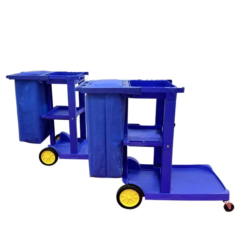 Multifunctional trolley cleaning cart Hotel lobby cleaning linen cart thickened