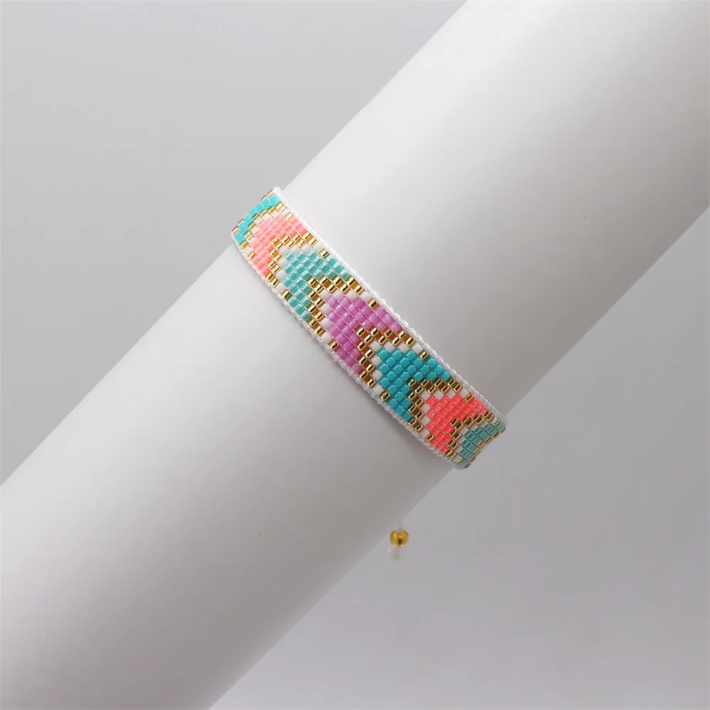 ZHONGVI-Loom Bead pulseiras para mulheres, Miyuki, artesanal, Beading, amizade, Boho jóias, arco-íris, seta, atacado, novo