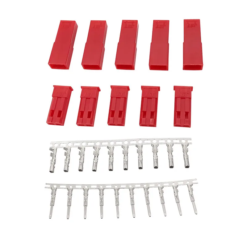 Red JST SYP 2 Pin Terminal Housing Male Plug and Female Socket Plastic Shell Crimp Connector Kit For LED RC Battery Toys DIY