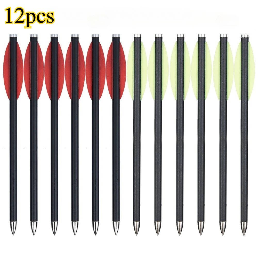 NONE 6/12/24 stücke 6,3 zoll Carbon Pfeil Kurze Darts OD 6mm Mini Bogenschießen Jagd Schrauben für 50-80lbs Armbrust Outdoor Sport Schießen 3