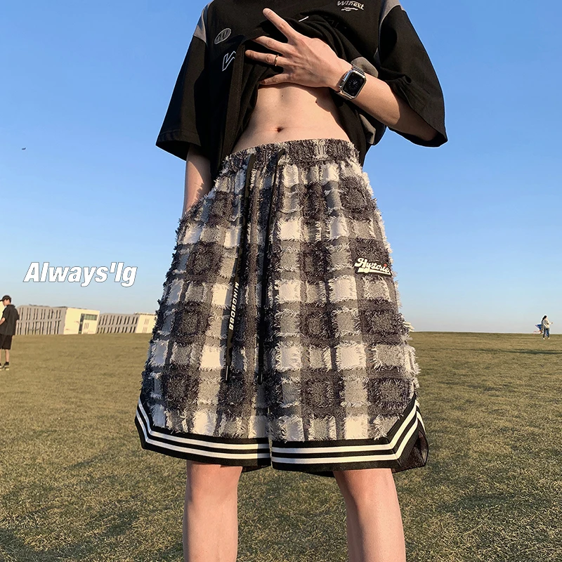 

Oversize Casual Men's orts Summer Trendy Hip Hop American Sle Five-Point Design Sensation Straight Leg Cool Feeling