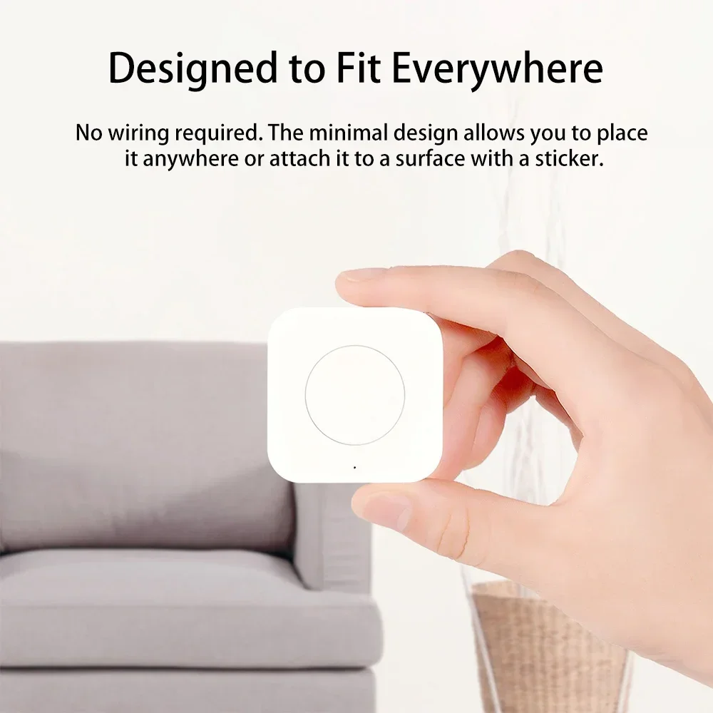 Aqara Wireless Mini Switch Zigbee Sensor Connection Smart Remote One Key Control Button Security Work for Mi Home APP Homekit