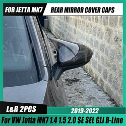 For Volkswagen Jetta MK7 Car Rear View Mirror Cover Caps Trim Shell Frame Jetta 7TH GLE S SE SEL R-Line TSI 2019-2021 Tuning