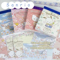 Kawaii Cute Sanrio Mymelody Cinnamoroll Pochacco Notepad Sticky Note Note Paper Portable Ins Girl Christmas Gift For Children