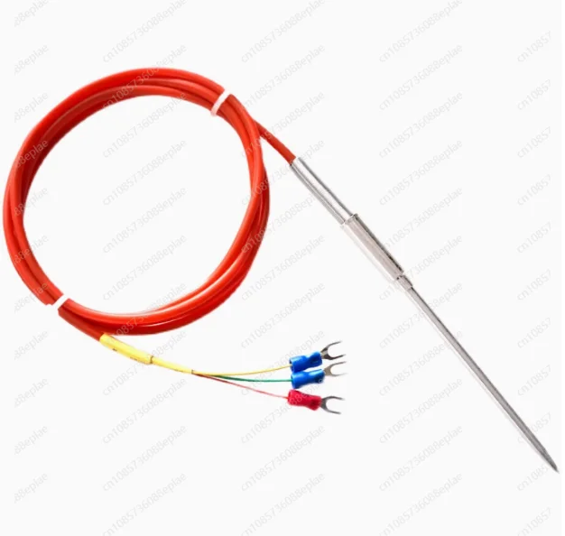 

High precision ultra-fine pt100 platinum thermal resistance probe diameter 1.5mm temperature sensor 3mm probe silicone wire