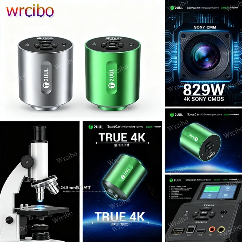 

2UUL MS01 4K USB Microscope Camera 8.29MP,SpaceCam For Electronic Repair & Biological Observation,Support HDMI Real-time Output