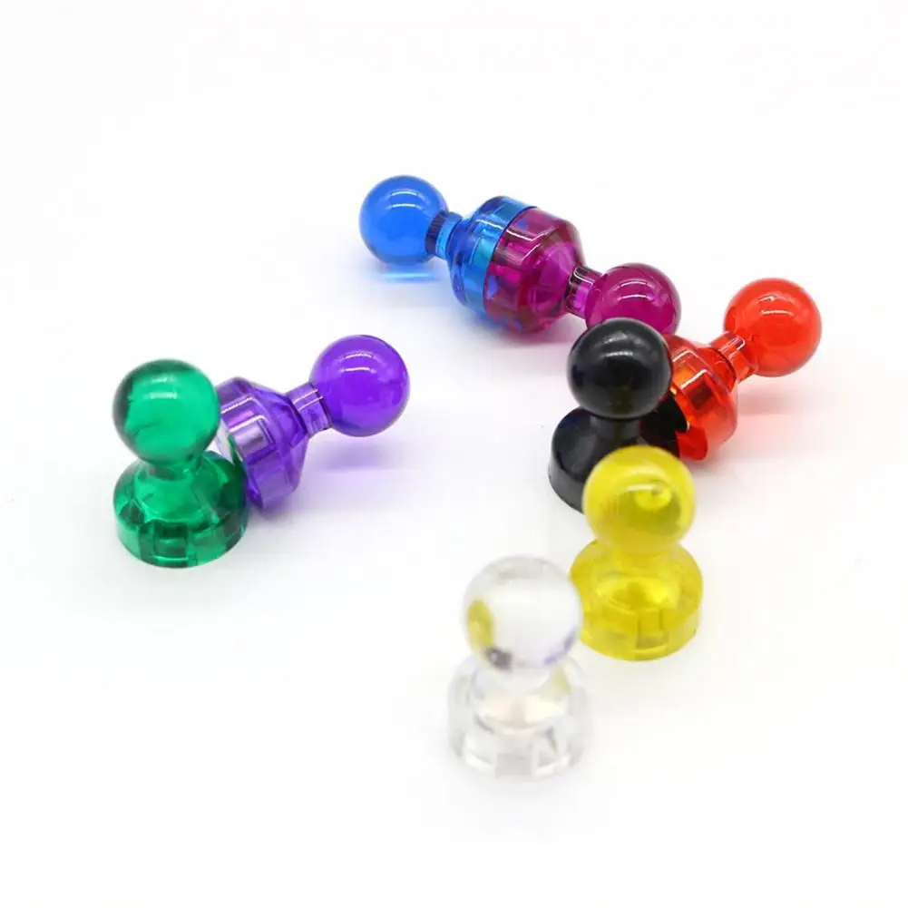 10Pcs Push Pin Magnet  Useful Colorful Transparent Magnetic Thumb Tacks Sucker  Mini Magnetic Push Pins