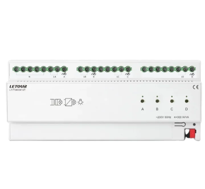 

KNX/EIB 4-Channel 300W SCR Dimmer Smart Light Dimming Module for Hotels and KNX Smart Home System a Must-have Tool