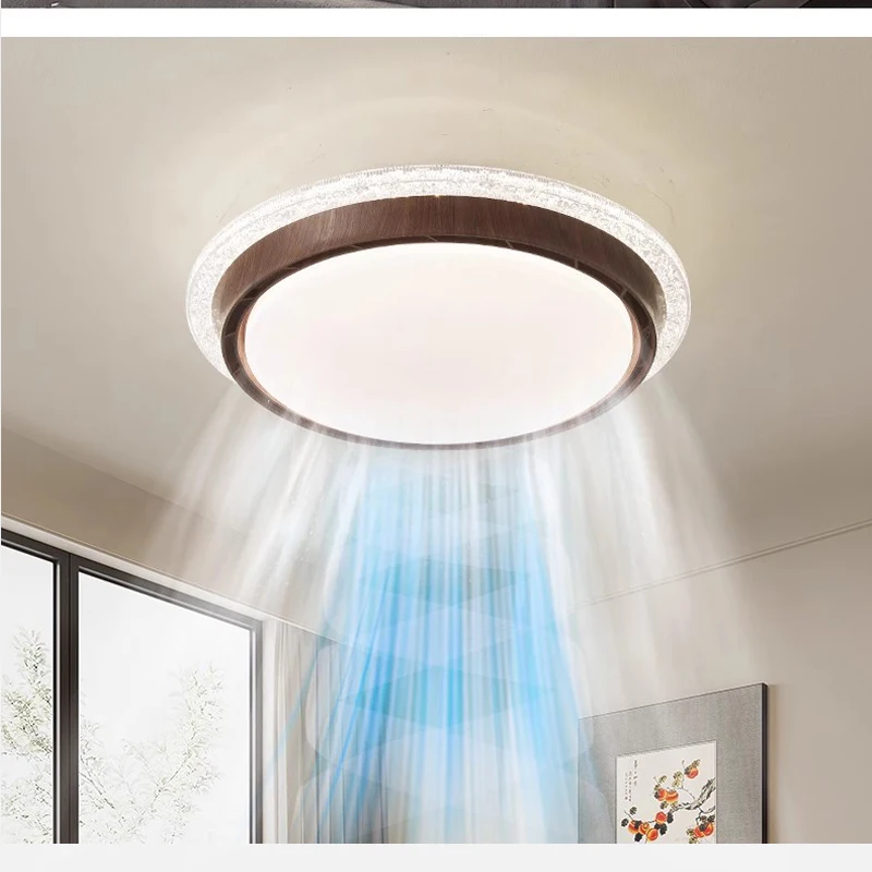 Quarto invisível led ventilador de teto luz controle remoto ventilador de teto lâmpada decoração para casa sala estar jantar ventilador luz