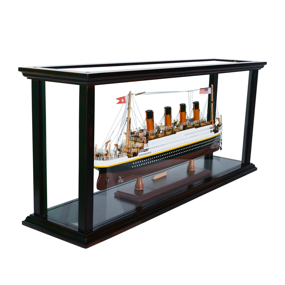Titanic ship model desktop display case transparent display box