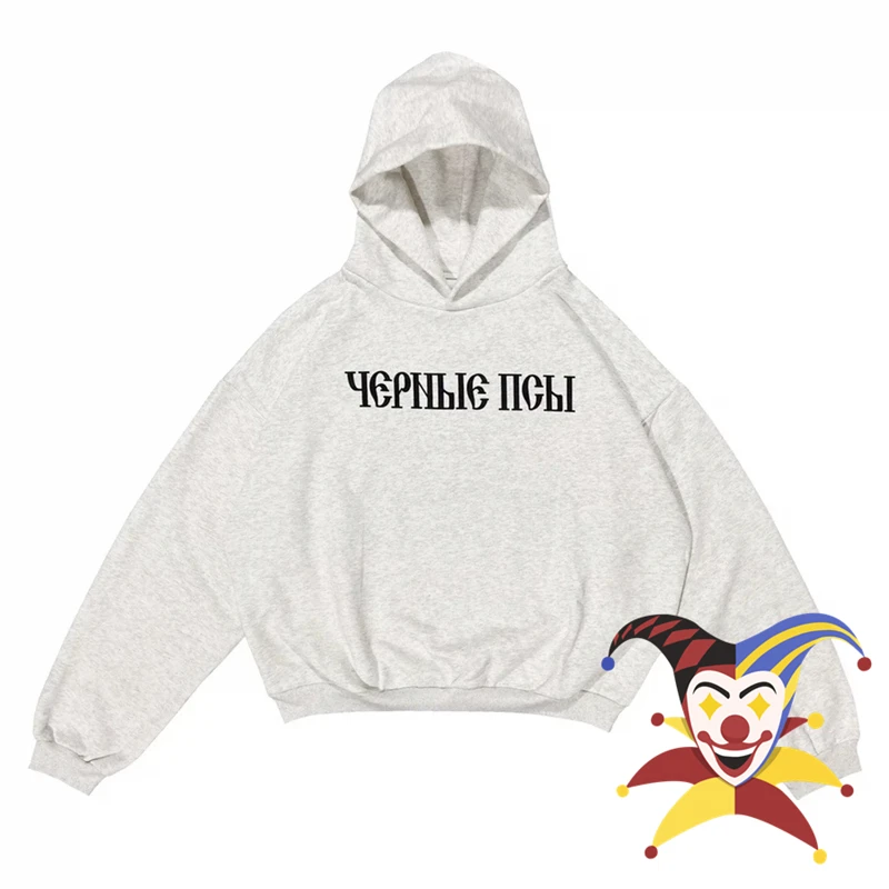 Gray Vultures YZY Kanye Russian Print Hoodie Men Women 1:1 Best Quality Oversized Pullovers