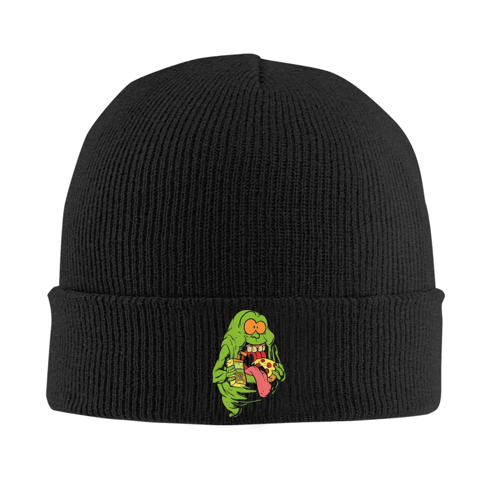Ghostbusters Slimer Neon Beanie Hats  Bonnet Hats Adult Unisex Casual Outdoor Knit Hat Winter Custom Elastic Caps