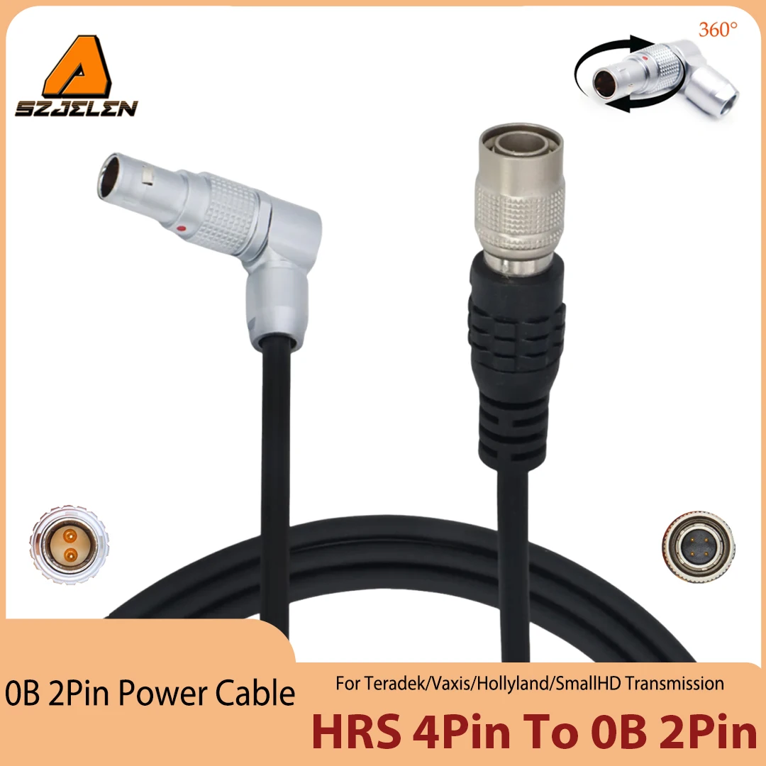 New Arriving Hirose 4Pin to 0B 2Pin Power Cable For Teradek/Vaxis/SmallHD Monitor/Sound Devices 688/644/633 Power Cord
