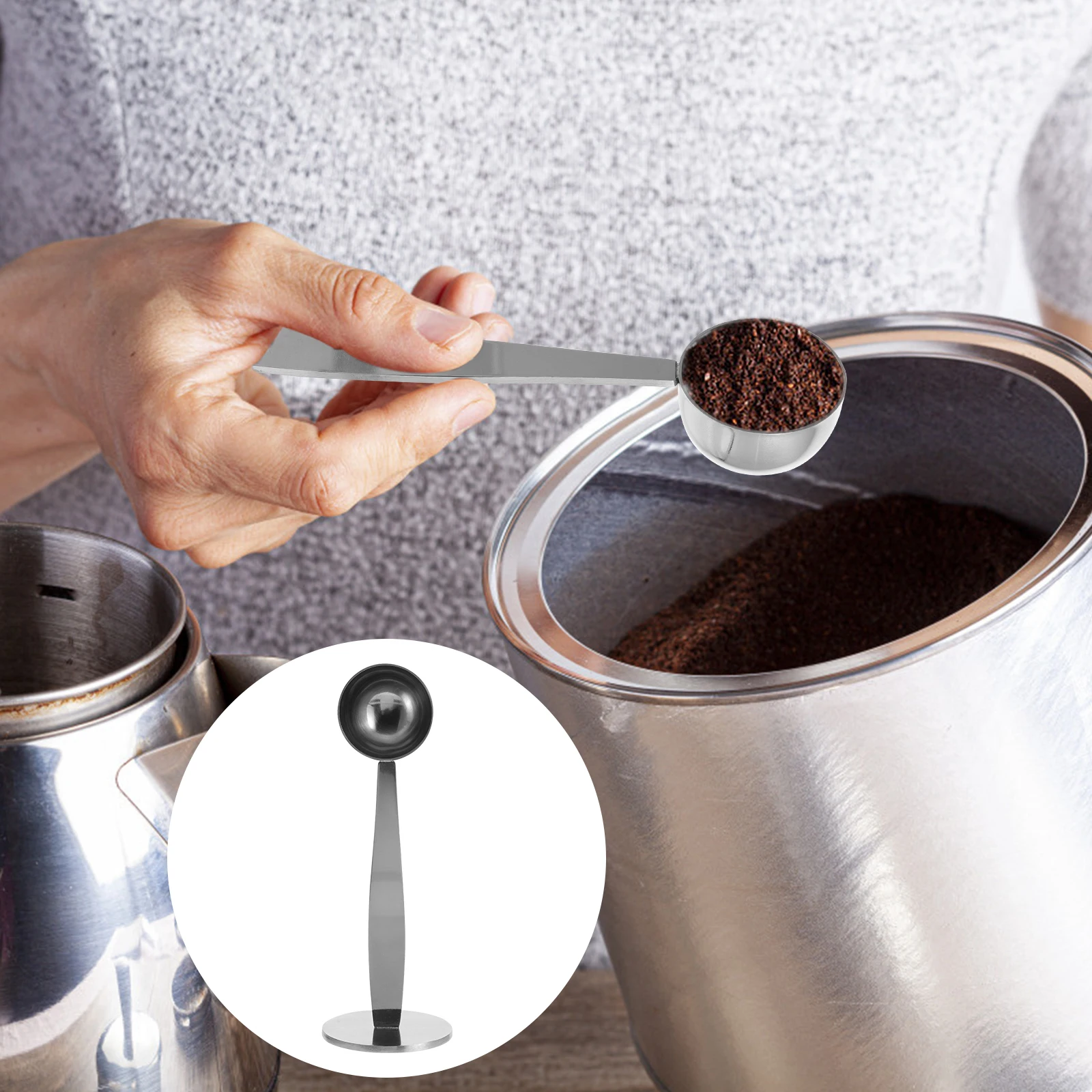 

2Pcs Coffee Tampers Stainless Steel Premium Corrosion Resistant Double Headed Multipurpose Household Restaurant Coffee Bean