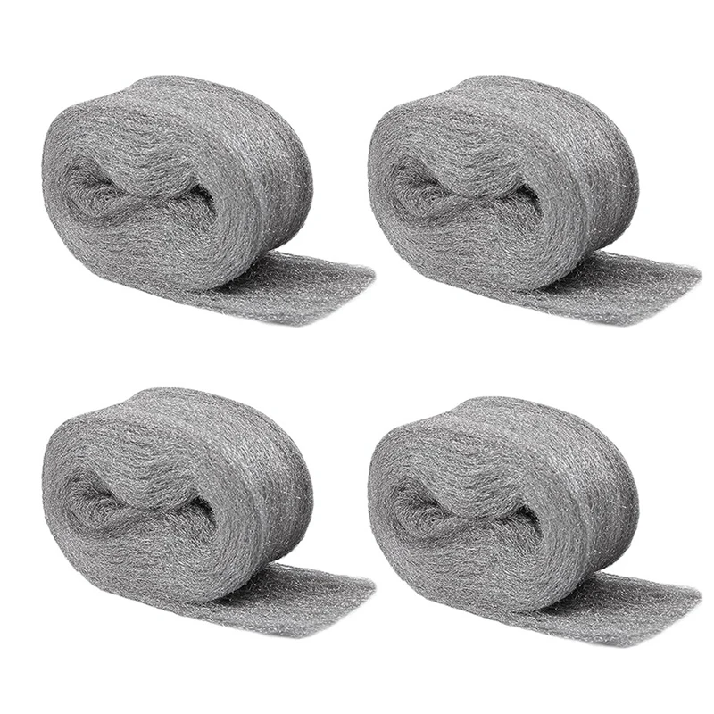 

Steel Wool 000 4 Pcs, Wool Fill Fabric, Keep Mice Away From Holes, Siding, Pipeline, Vents In Garden, House, Hardware